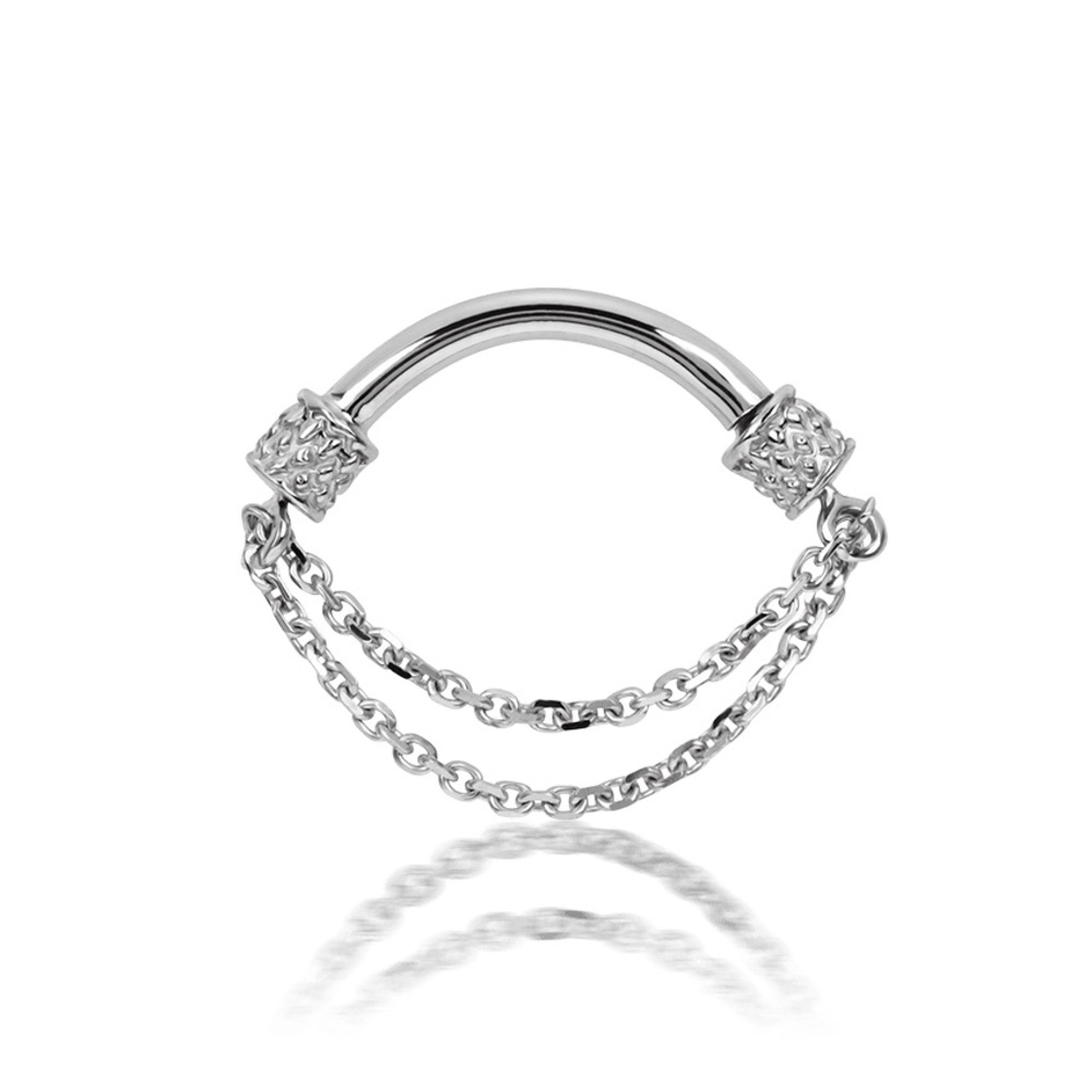 Sterling Silver Double-Chain Ear Cuff